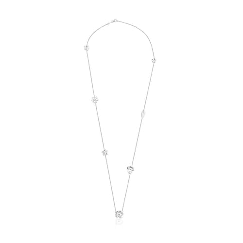 Long Silver Fragile Nature Necklace