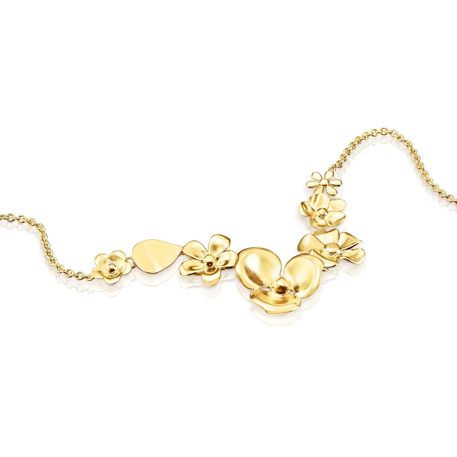 Silver Vermeil Fragile Nature flowers Necklace