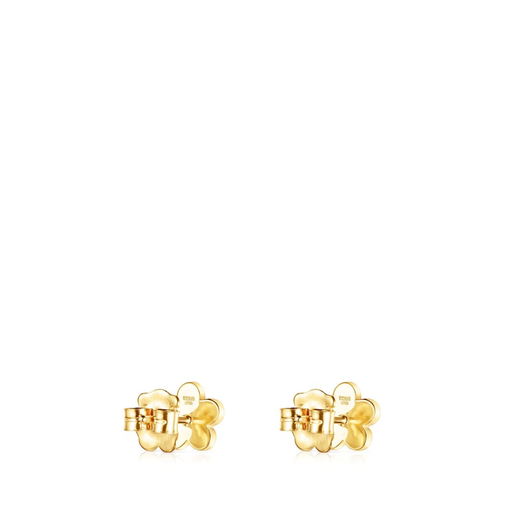Aretes Fragile Nature de oro y rub&iacute;