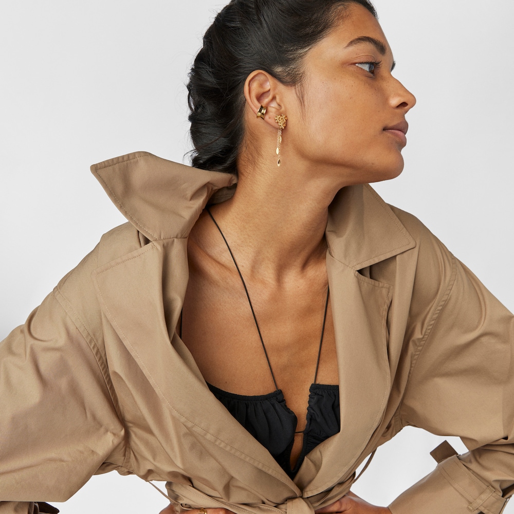 18K gold vermeil Fragile Nature extension Earrings