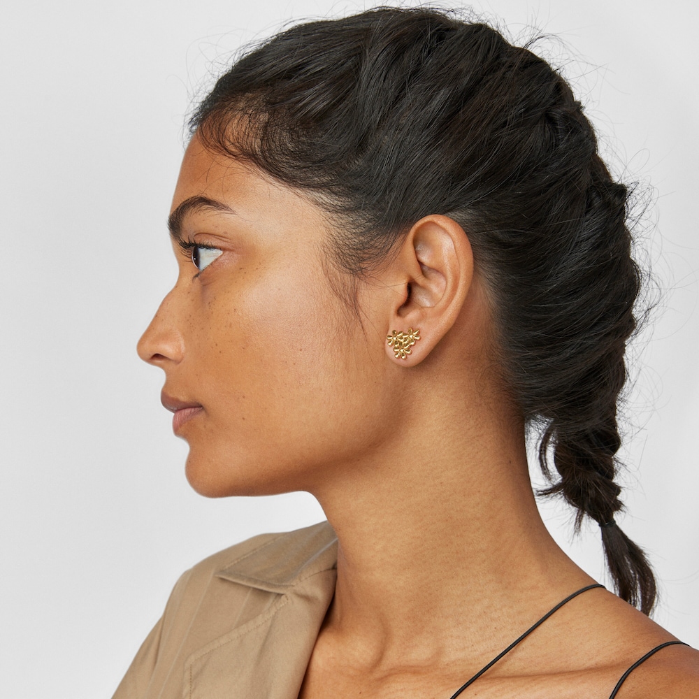 18K gold vermeil Fragile Nature extension Earrings