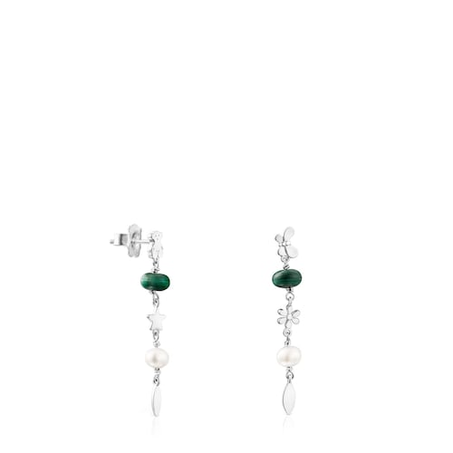 Pendientes de plata y gemas Fragile Nature