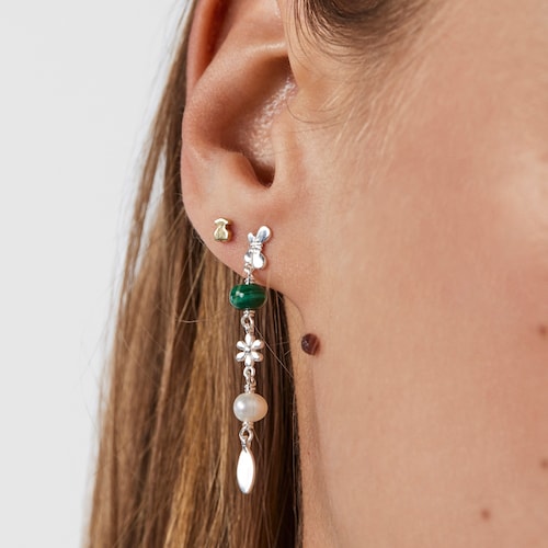 Pendientes de plata y gemas Fragile Nature
