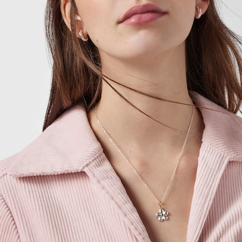 Zweifarbiger Anh&auml;nger Fragile Nature mit Blume