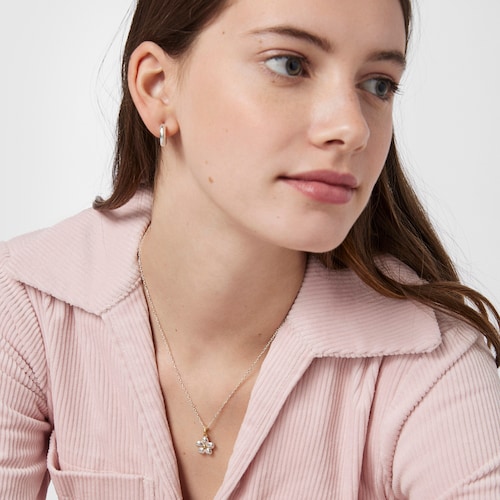 Zweifarbiger Anh&auml;nger Fragile Nature mit Blume