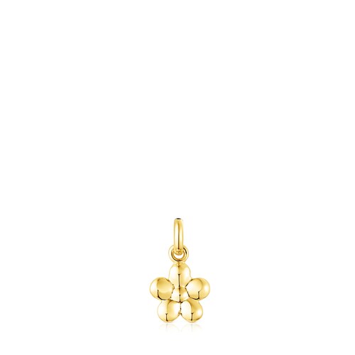 Colgante flor con ba&ntilde;o de oro 18 kt sobre plata Fragile Nature