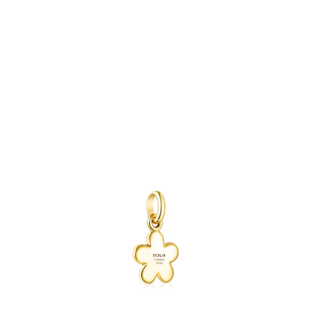 Colgante flor con ba&ntilde;o de oro 18 kt sobre plata Fragile Nature