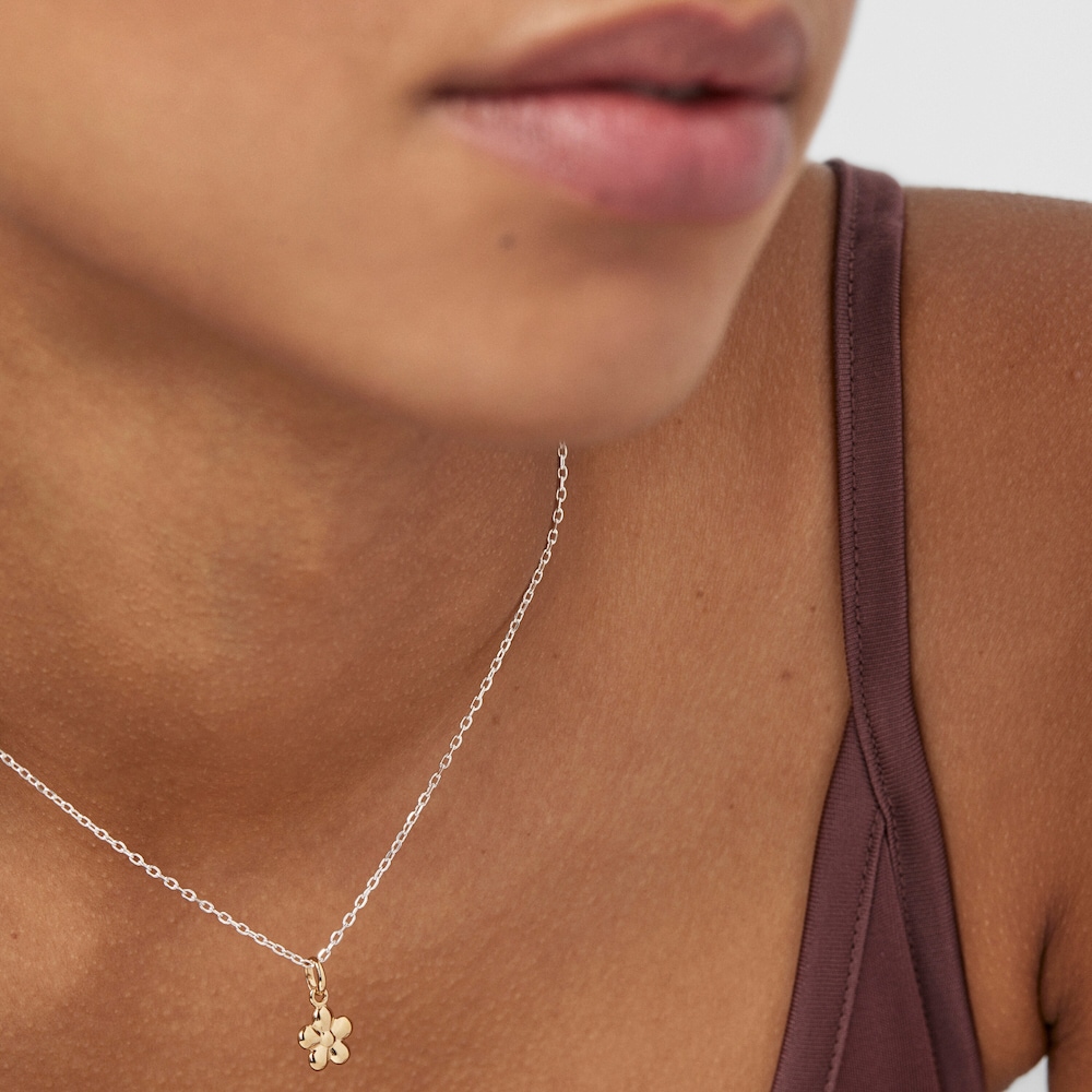 Silver Vermeil Fragile Nature flower Pendant image number 5