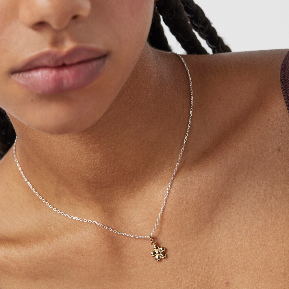Silver Vermeil Fragile Nature flower Pendant image number 6