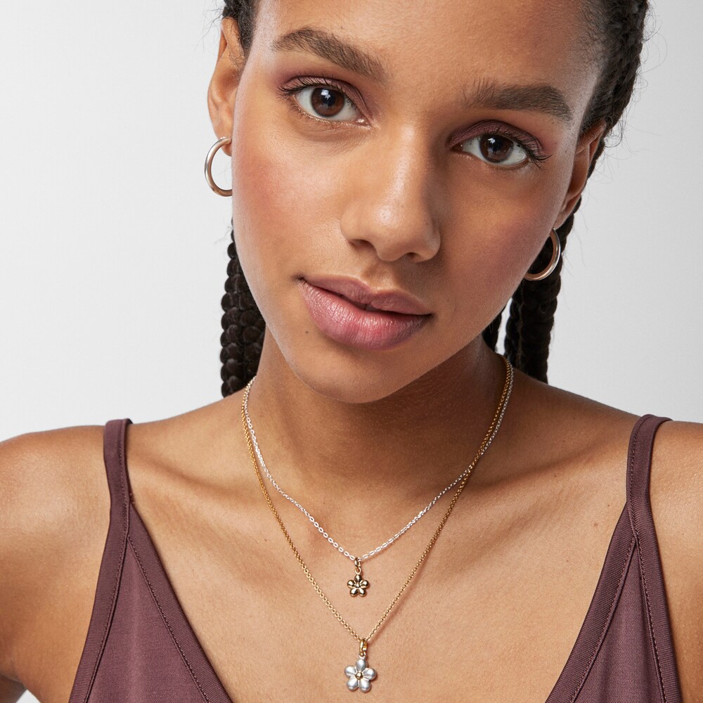 Silver Vermeil Fragile Nature flower Pendant image number 7