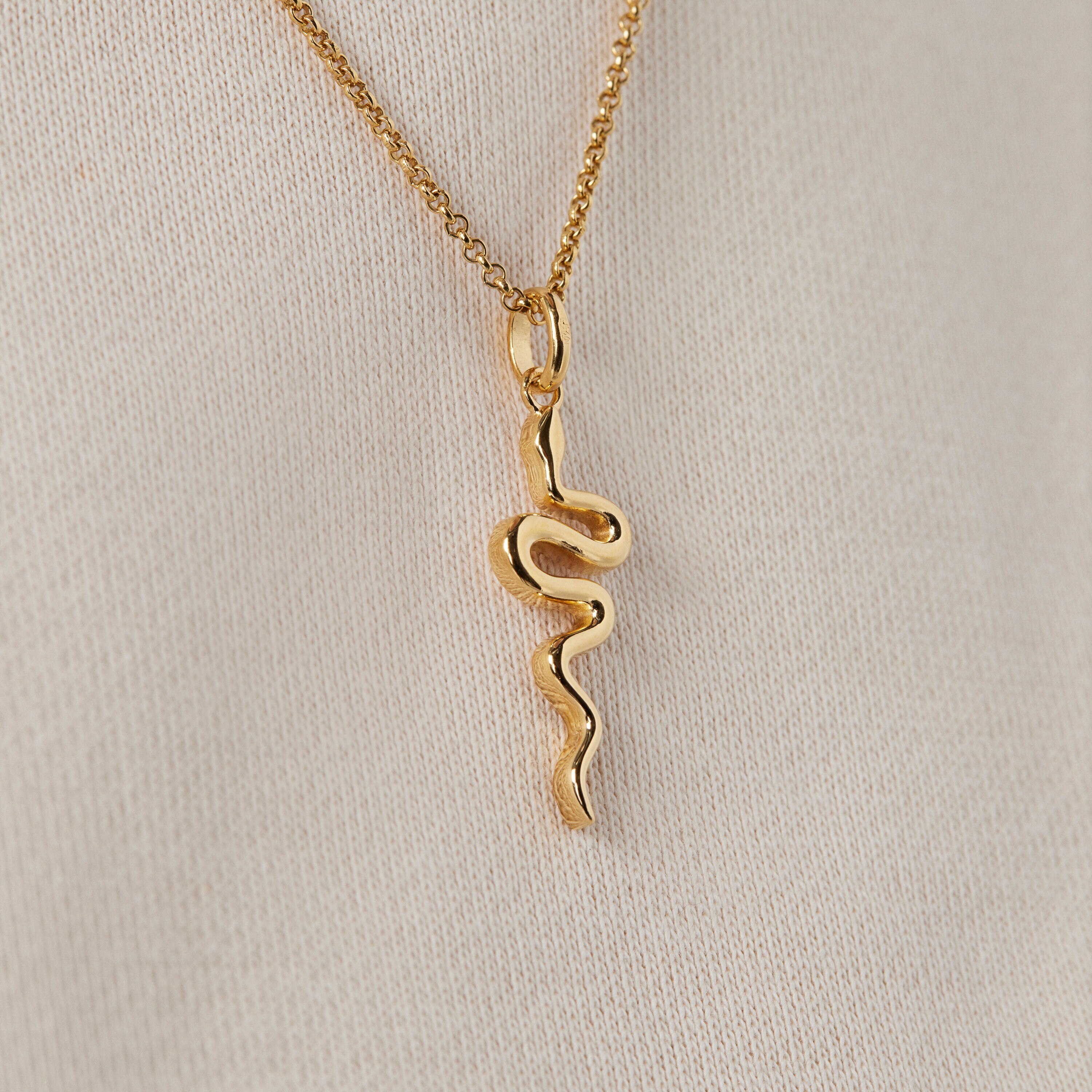 Silver Vermeil Fragile Nature snake Pendant