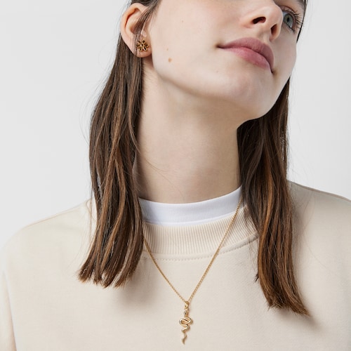 Pingente Fragile Nature serpente em Prata vermeil