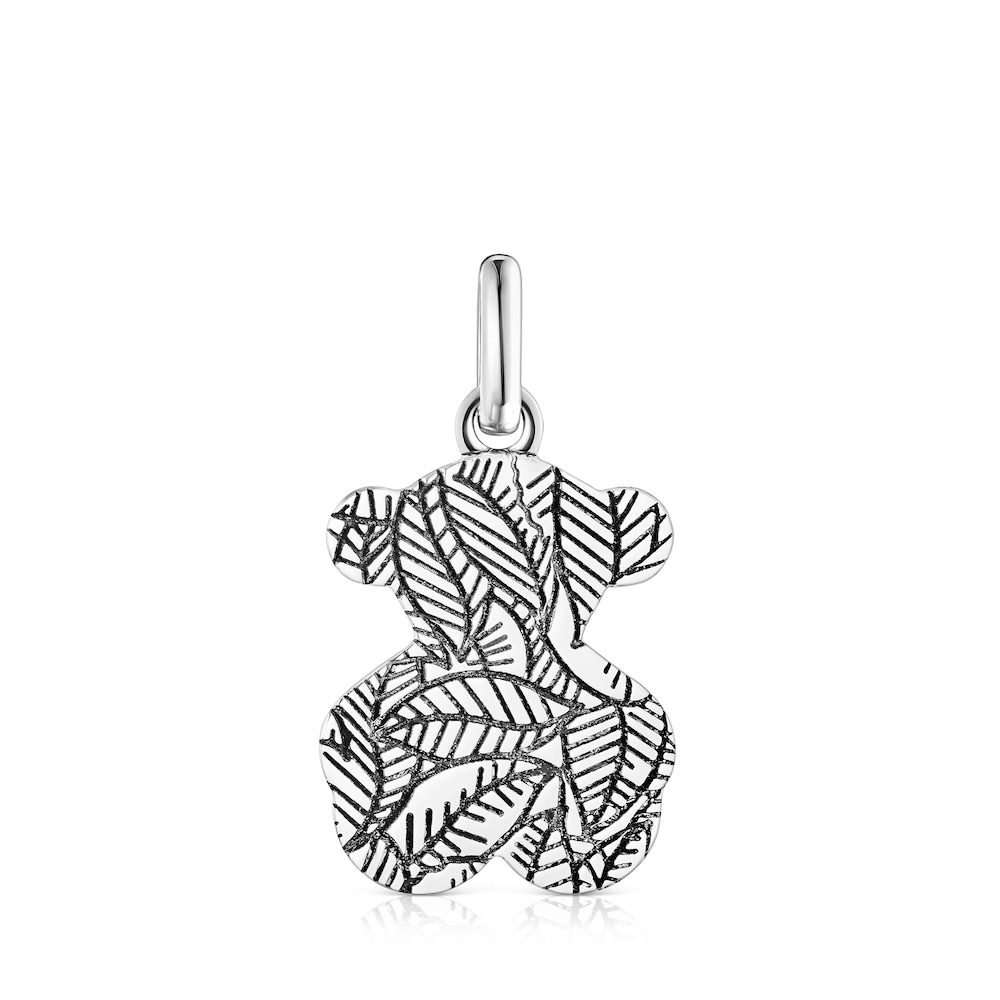 Small oxidized Silver Fragile Nature Pendant