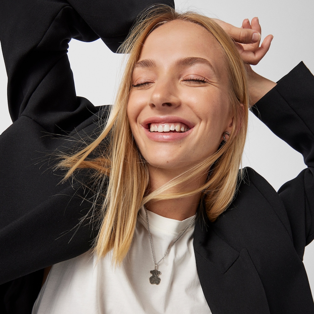 Small oxidized Silver Fragile Nature Pendant