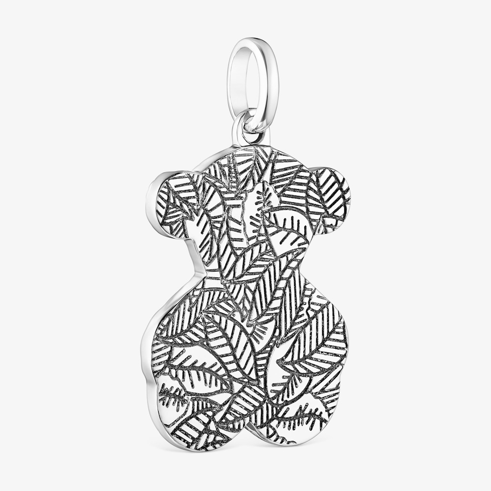 Pingente grande Fragile Nature em Prata oxidada