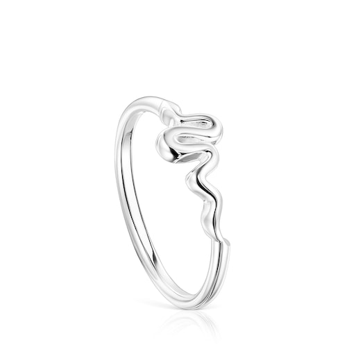 Anillo Fragile Nature serpiente de plata