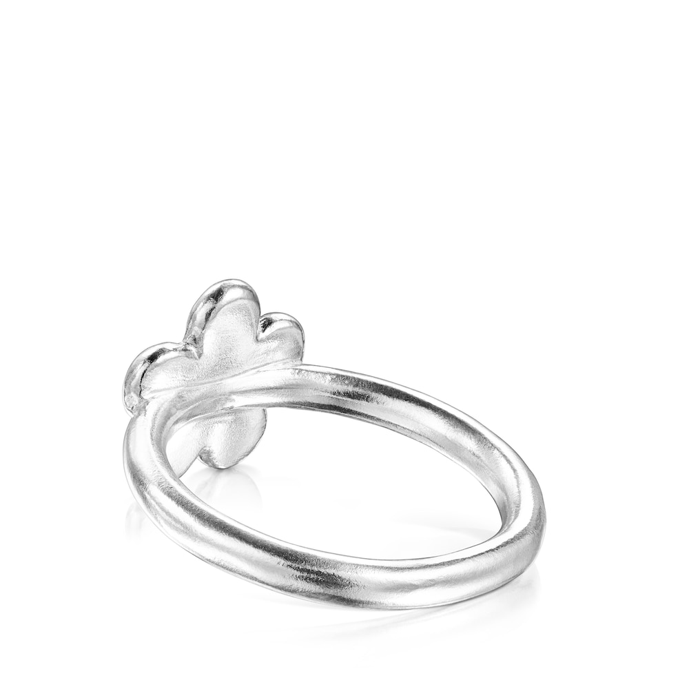 Anel Fragile Nature flor bicolor