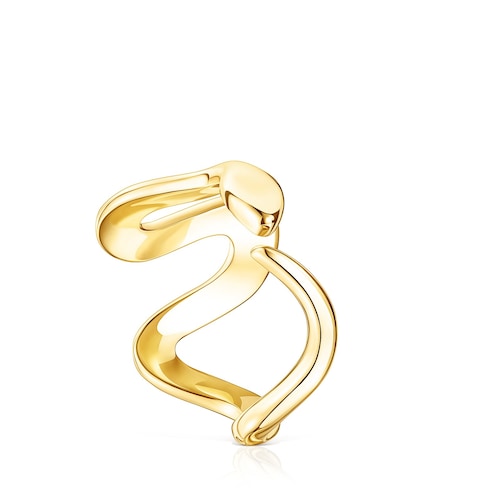 Anel Fragile Nature serpente em Prata vermeil image number 0