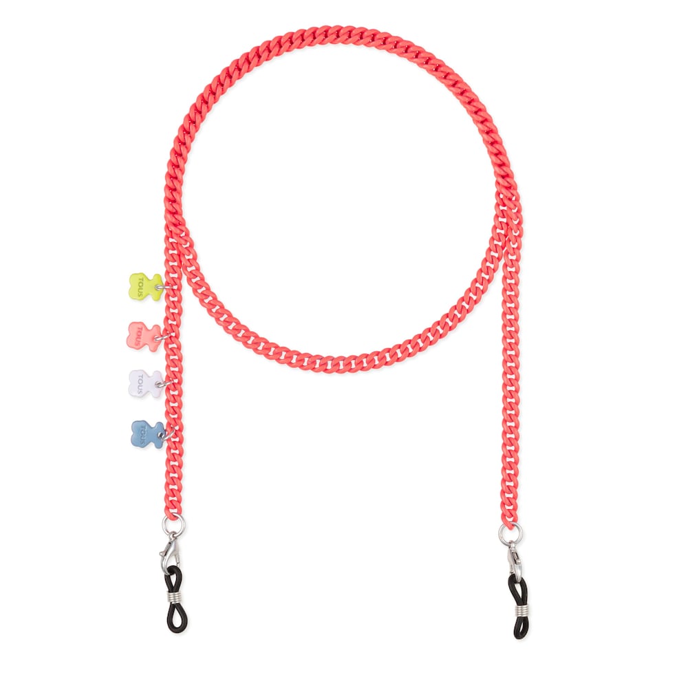 Cadena para mascarilla y gafas rosa Bears Chain