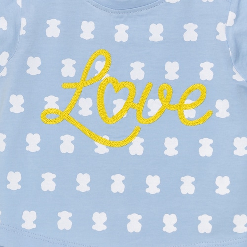 Camiseta Casual Azul Celeste