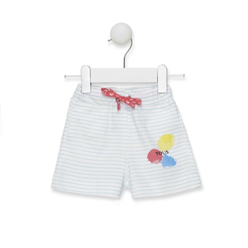 Bermudas de menino Casual Riscas Cor Única