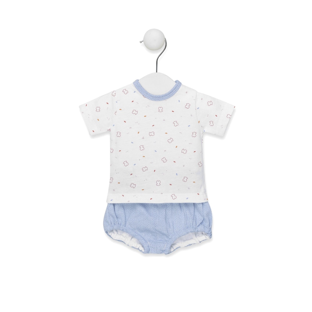 Conjunto de camisola e culotes Chill Azul Celeste