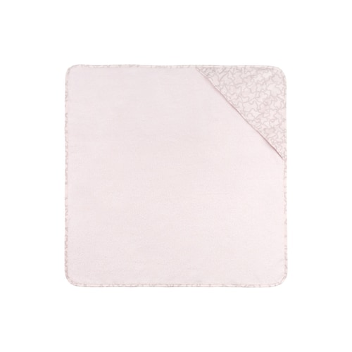 Hooded bath towel in Kaos Pink image number 0