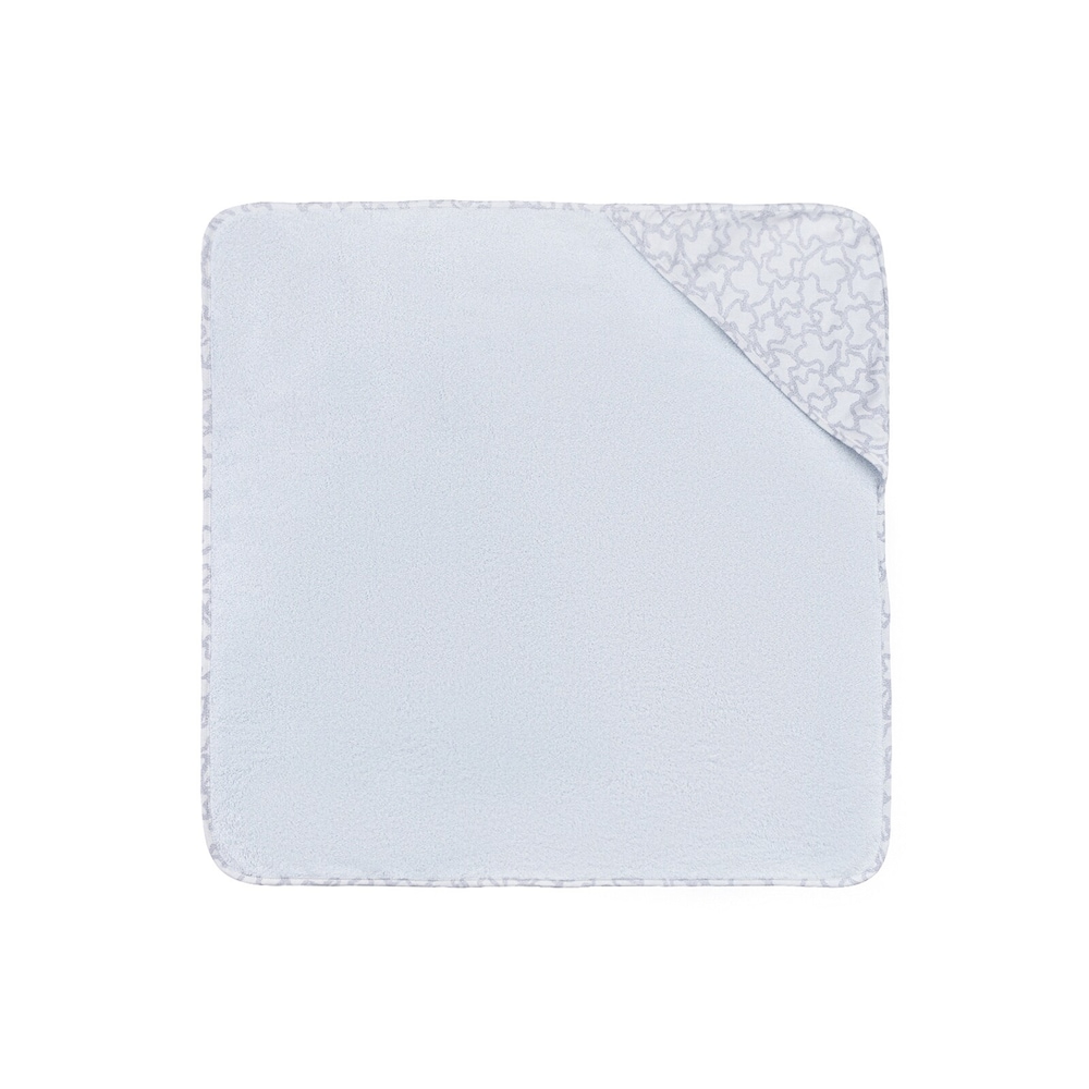 Hooded bath towel in Kaos Sky Blue