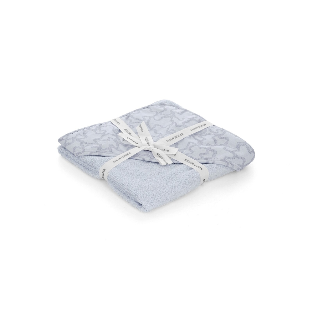 Hooded bath towel in Kaos Sky Blue