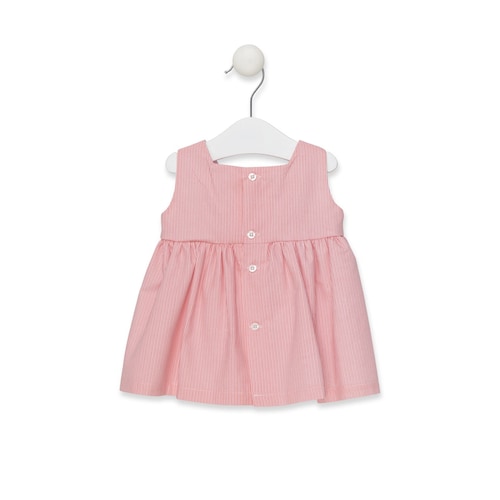 Vestido tirantes Strip Coral