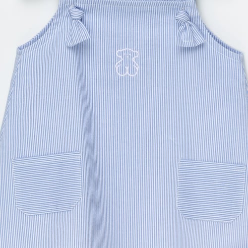 Vestido tirantes Strip Azul Celeste