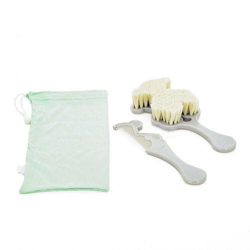 Set de cepillo y peine Beauty gris