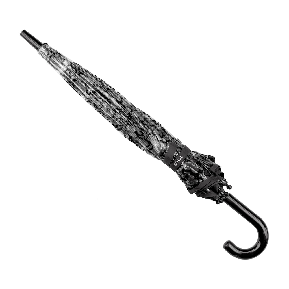 Paraguas transparente Kaos Negro