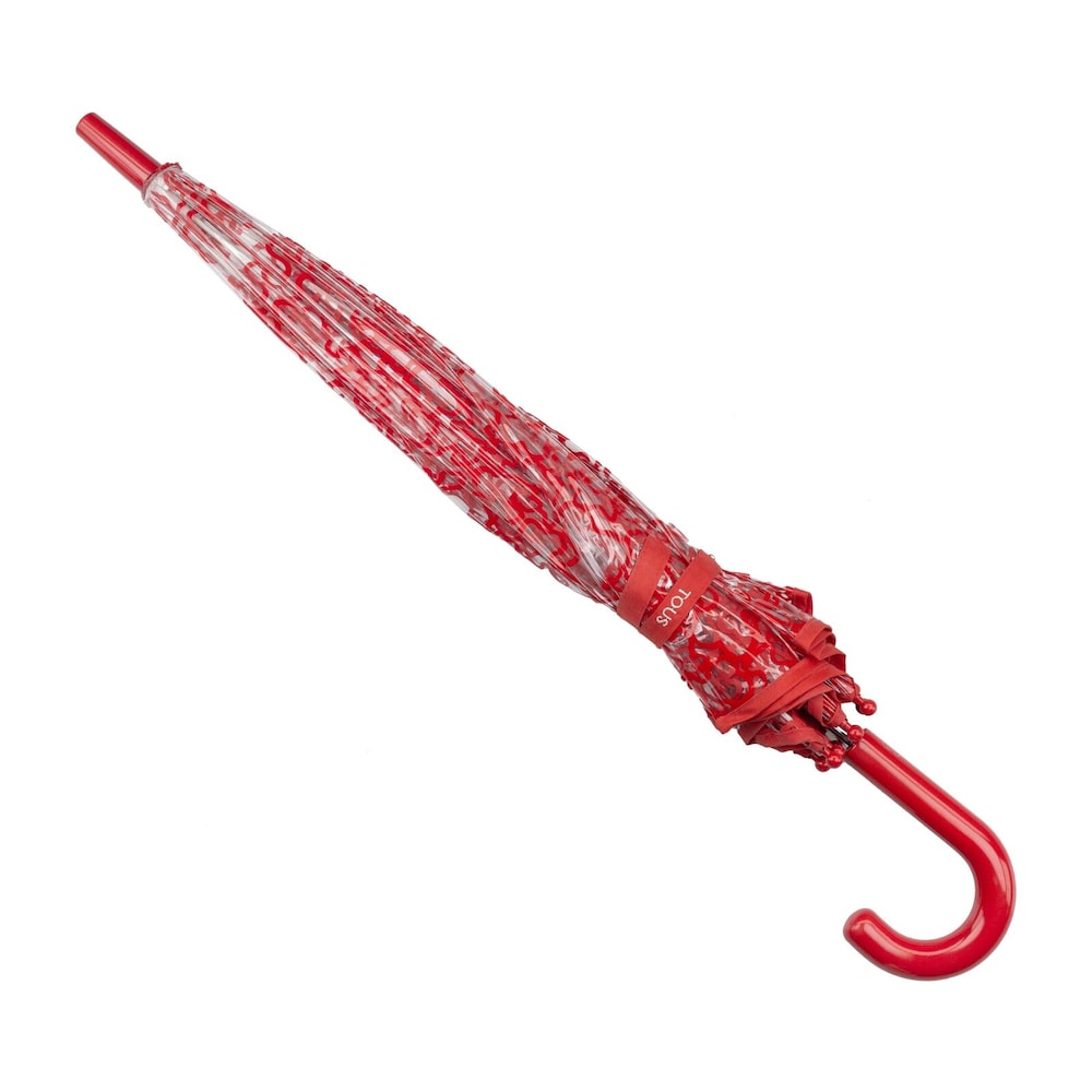 Paraguas transparente Kaos Rojo