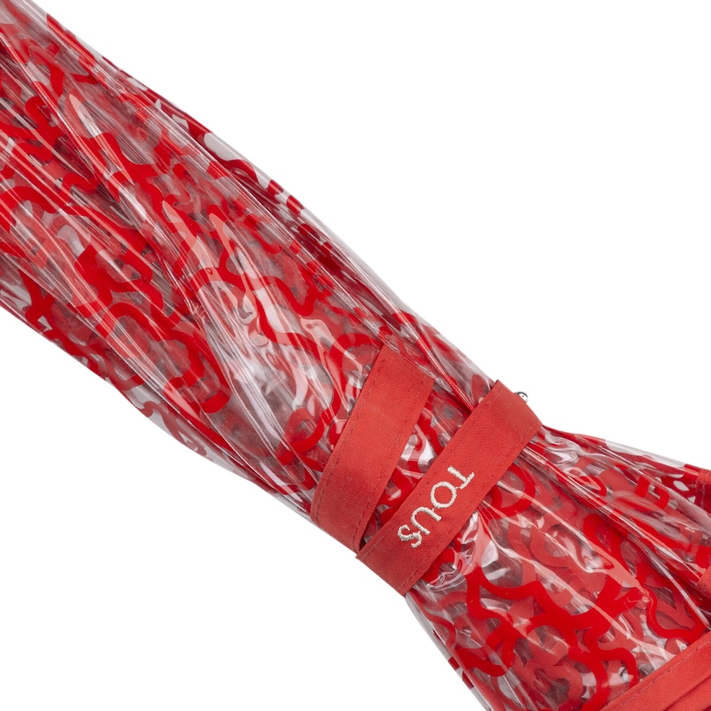 Paraguas transparente Kaos Rojo