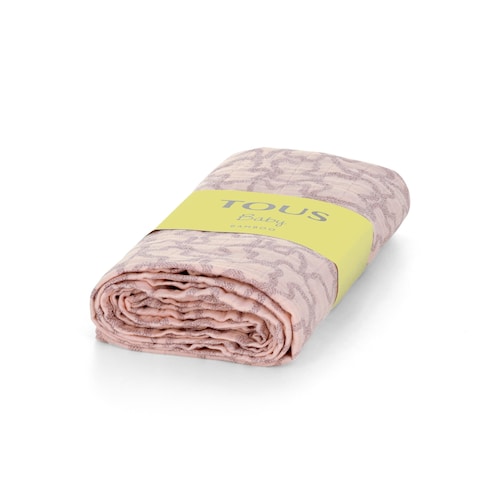 Large muslin in Pink Kaos print