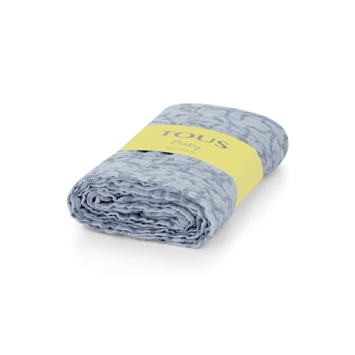 Large muslin in Sky Blue Kaos print