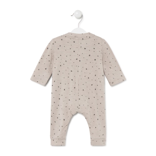 Babygrow microestampado Brown Castanho