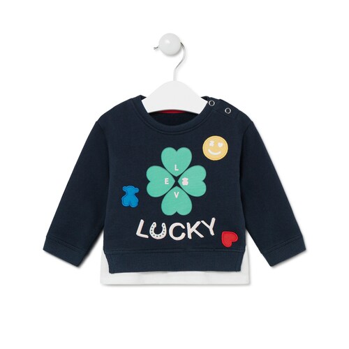 Sudadera "Lucky" Casual Azul Marino image number 0