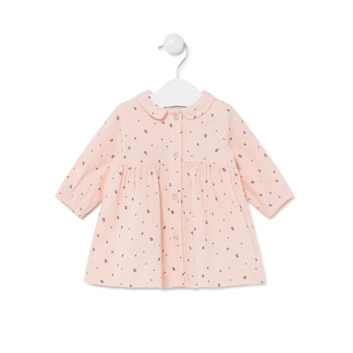 Vestido microestampado Pink Cor-de-Rosa