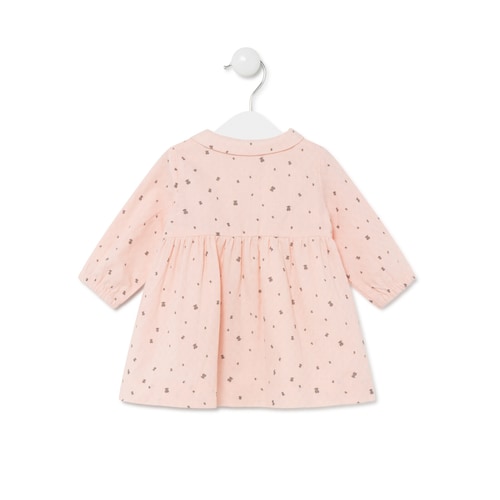 Vestido microestampado Pink Cor-de-Rosa