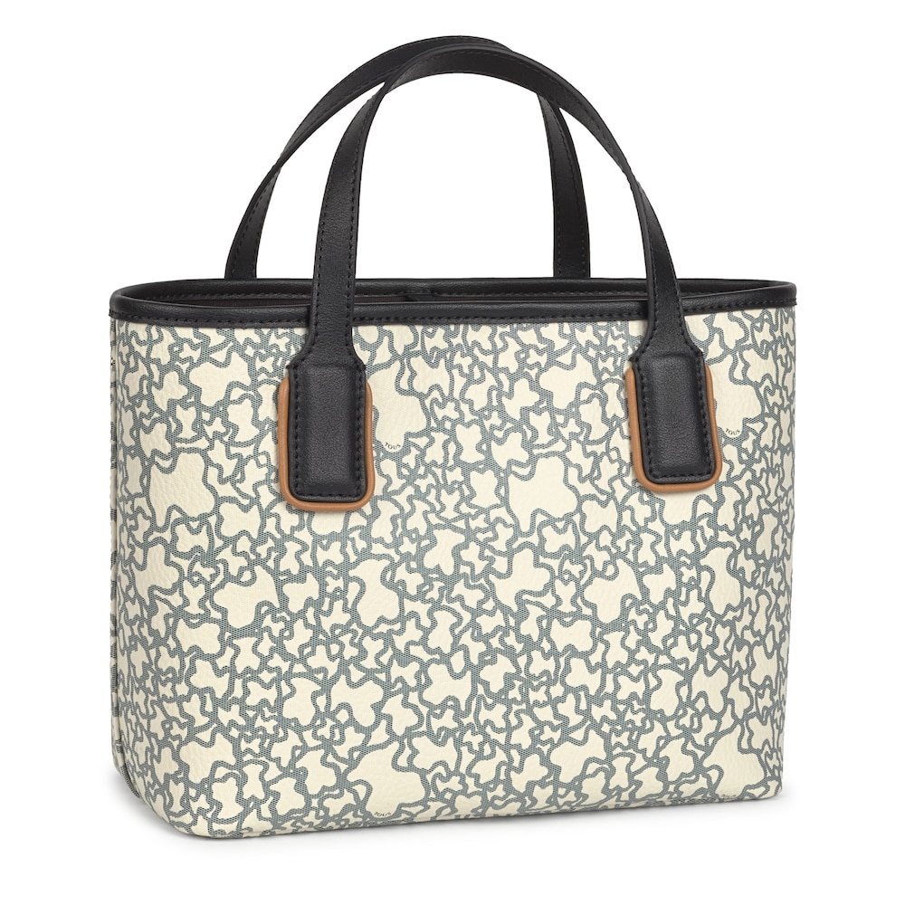 Capazo peque&ntilde;o Kaos Mini beige y negro