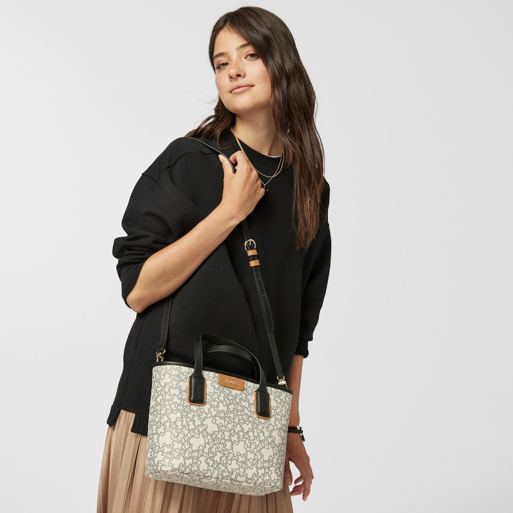Small black and beige Kaos Mini Tote bag image number 4