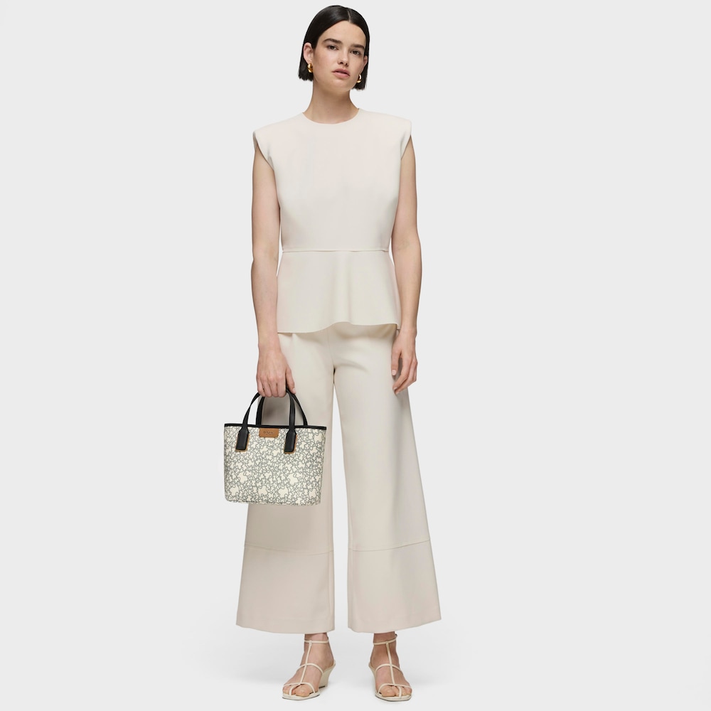 Capazo peque&ntilde;o Kaos Mini beige y negro