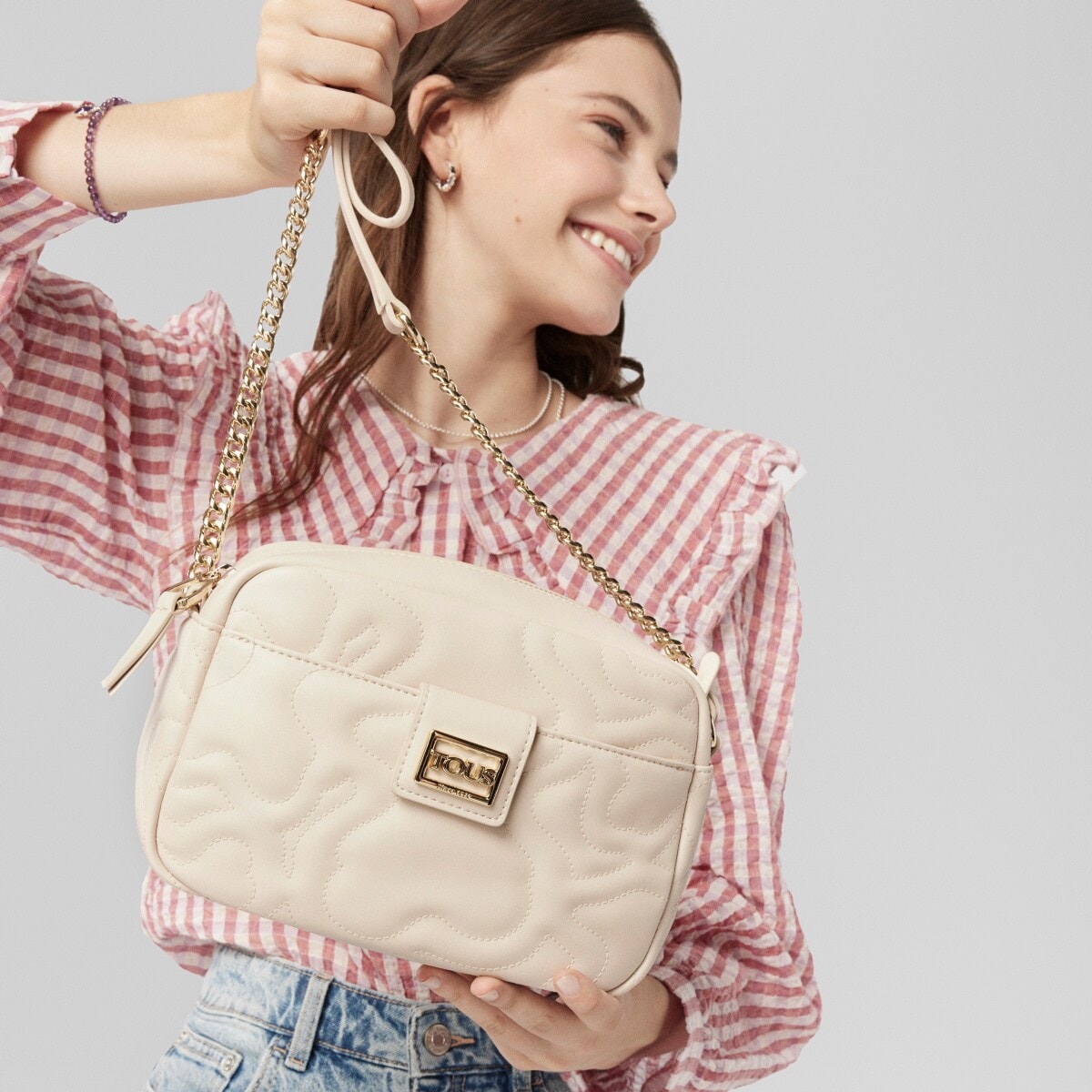 Small beige Kaos Dream Crossbody bag
