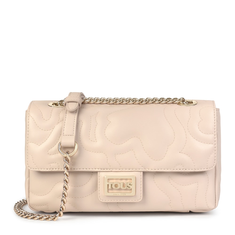 Bandolera peque&ntilde;a con solapa Kaos Dream beige