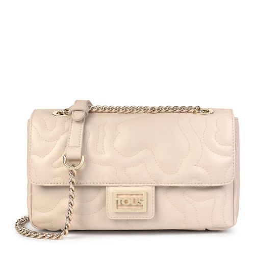 Bandolera peque&ntilde;a con solapa Kaos Dream beige