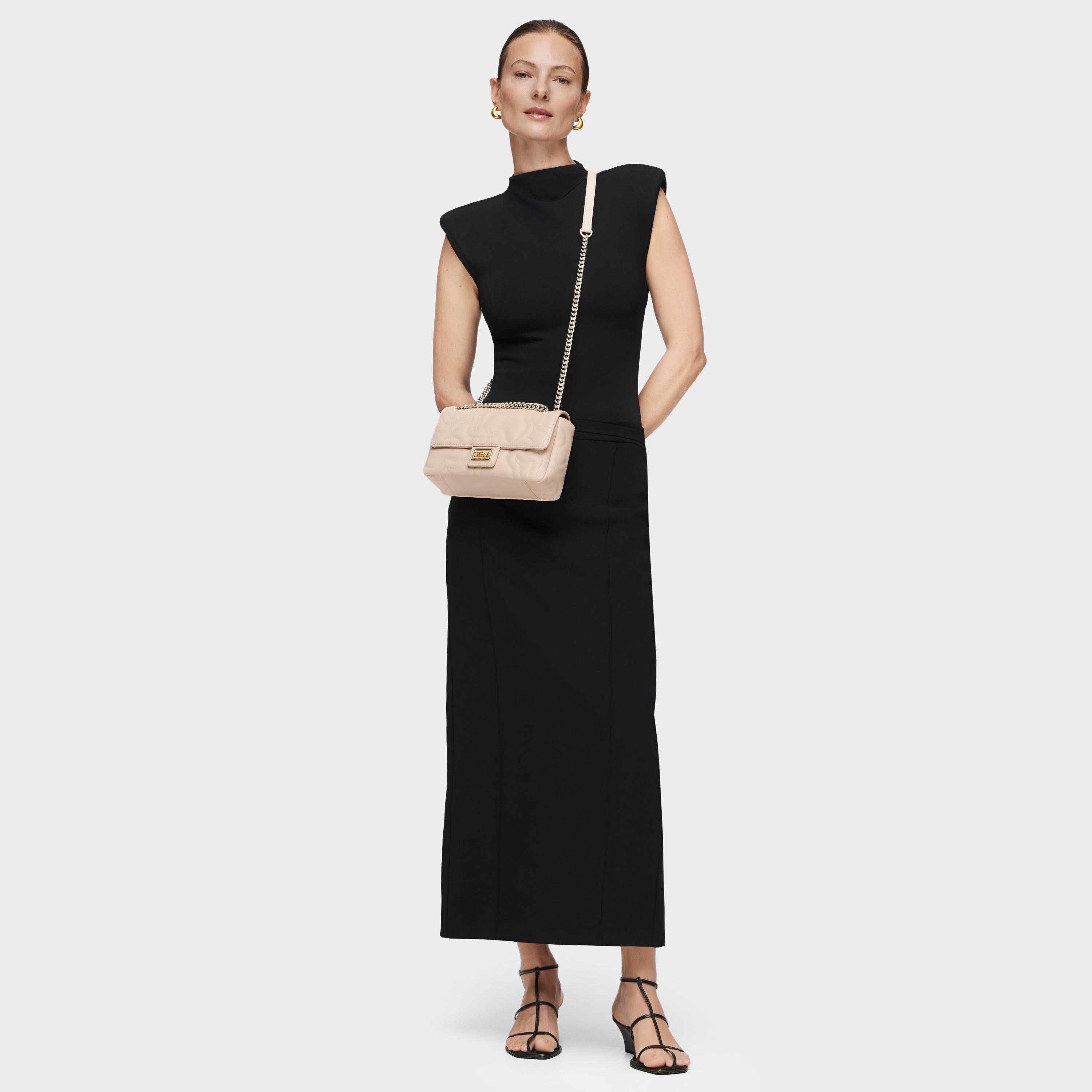 Small beige Kaos Dream Crossbody bag with flap