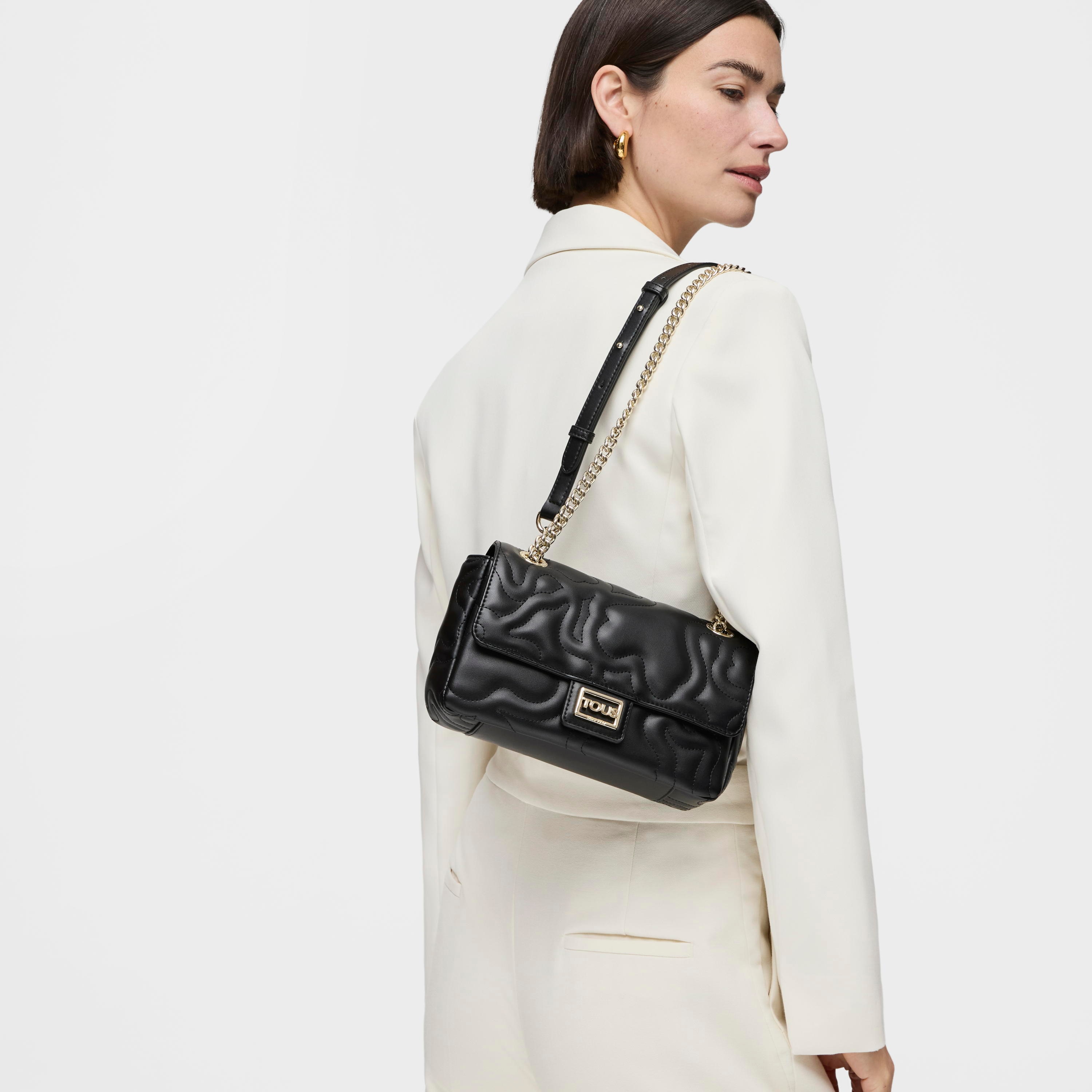 Small black Kaos Dream Crossbody bag with flap