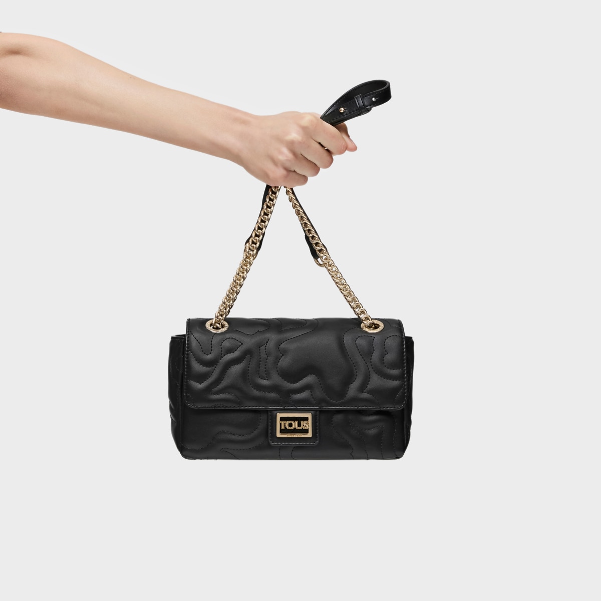 Small black Kaos Dream Crossbody bag with flap